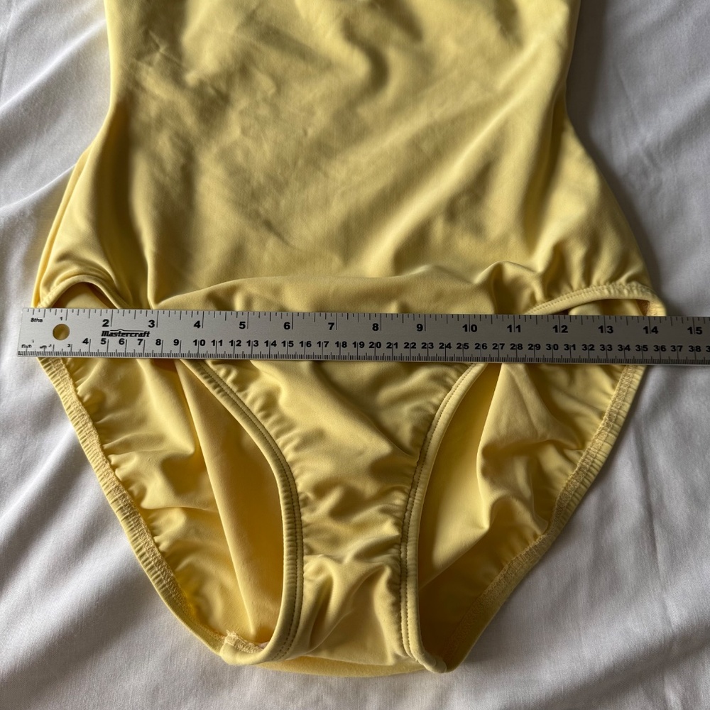 Talbots Women's Classic One Piece Swimsuit Yellow Size 12L Beach Pool Vacation - Picture 11 of 15